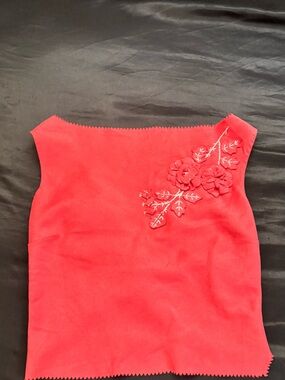 BCBG Maxazria Embroidered Tank - Coral